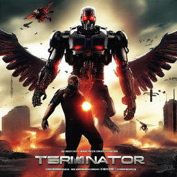 Create a movie poster for a sci-fi film titled 'Terminator: The Dark Years'