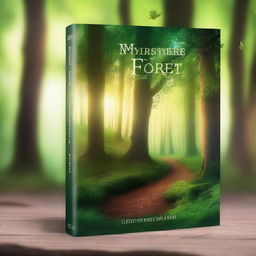 Create a captivating book cover with an enchanting forest scene