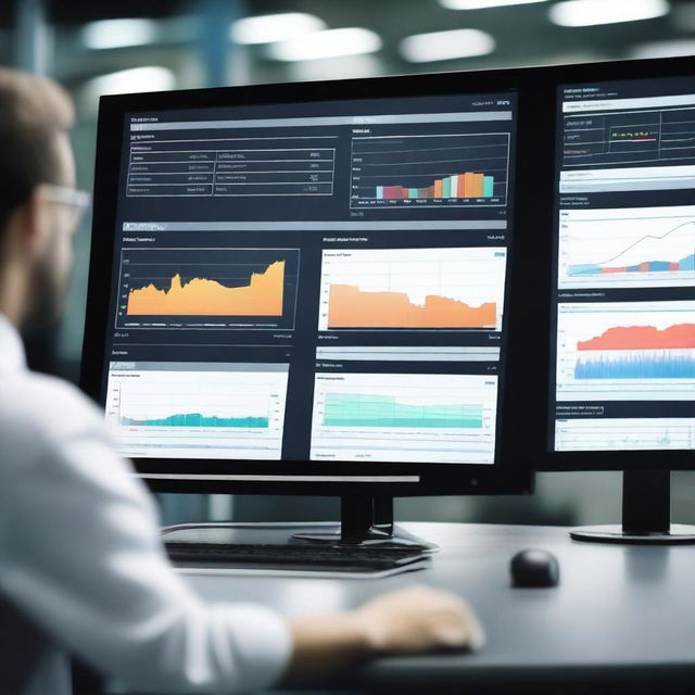 A machine downtime dashboard displayed on a large screen in a production floor