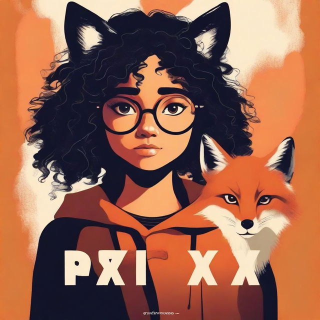 A movie poster featuring a girl with black curly hair and glasses