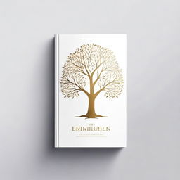 A simple book cover with a foil outline of a tree or a path, symbolizing growth and progress