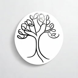 A simple background with a drawing of a foil outline of a tree or a path, symbolizing growth and progress