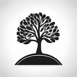 A simple background with a drawing of a foil outline of a tree or a path, symbolizing growth and progress