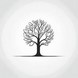 A simple background with a drawing of a foil outline of a tree or a path, symbolizing growth and progress