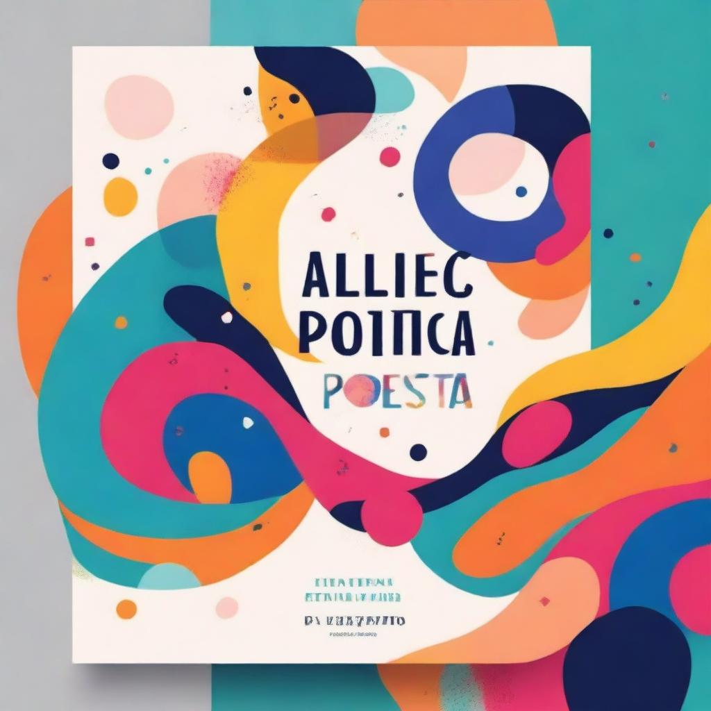 Create a book cover for a collection of random poems titled 'Aleatoriedade Poética'