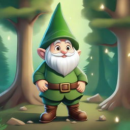 Character art of a young gnome with a pointy hat