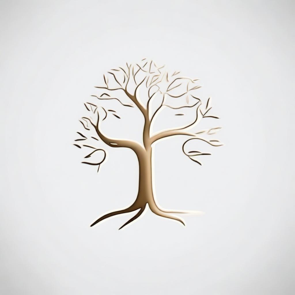 A simple background with a drawing of a foil outline of a tree or a path, symbolizing growth and progress