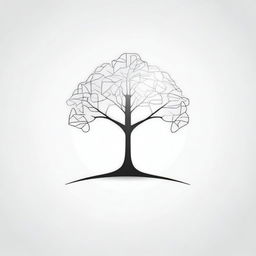 A simple background with a drawing of a foil outline of a tree or a path, symbolizing growth and progress