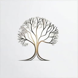 A simple background with a drawing of a foil outline of a tree or a path, symbolizing growth and progress