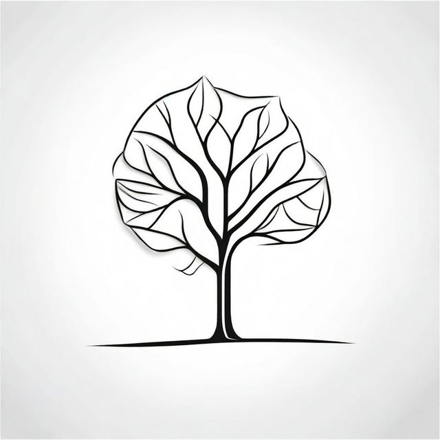 A simple background with a drawing of a foil outline of a tree or a path, symbolizing growth and progress