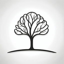 A simple background with a drawing of a foil outline of a tree or a path, symbolizing growth and progress