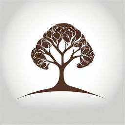 A simple background with a drawing of a foil outline of a tree or a path, symbolizing growth and progress