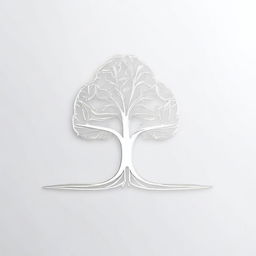 A simple background with a drawing of a foil outline of a tree or a path, symbolizing growth and progress