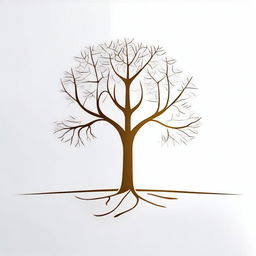 A simple background with a drawing of a foil outline of a tree or a path, symbolizing growth and progress