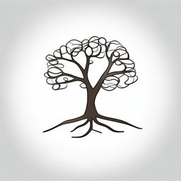 A simple background with a drawing of a foil outline of a tree or a path, symbolizing growth and progress