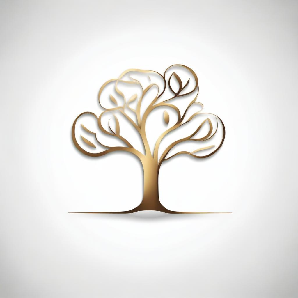 A simple background with a drawing of a foil outline of a tree or a path, symbolizing growth and progress