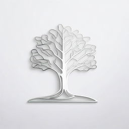 A simple background with a drawing of a foil outline of a tree or a path, symbolizing growth and progress