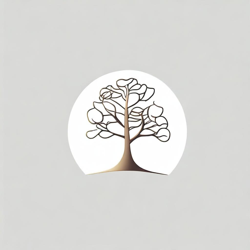 A simple background with a drawing of a foil outline of a tree or a path, symbolizing growth and progress