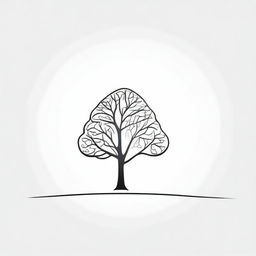 A simple background with a drawing of a foil outline of a tree or a path, symbolizing growth and progress