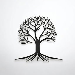 A simple background with a drawing of a foil outline of a tree or a path, symbolizing growth and progress