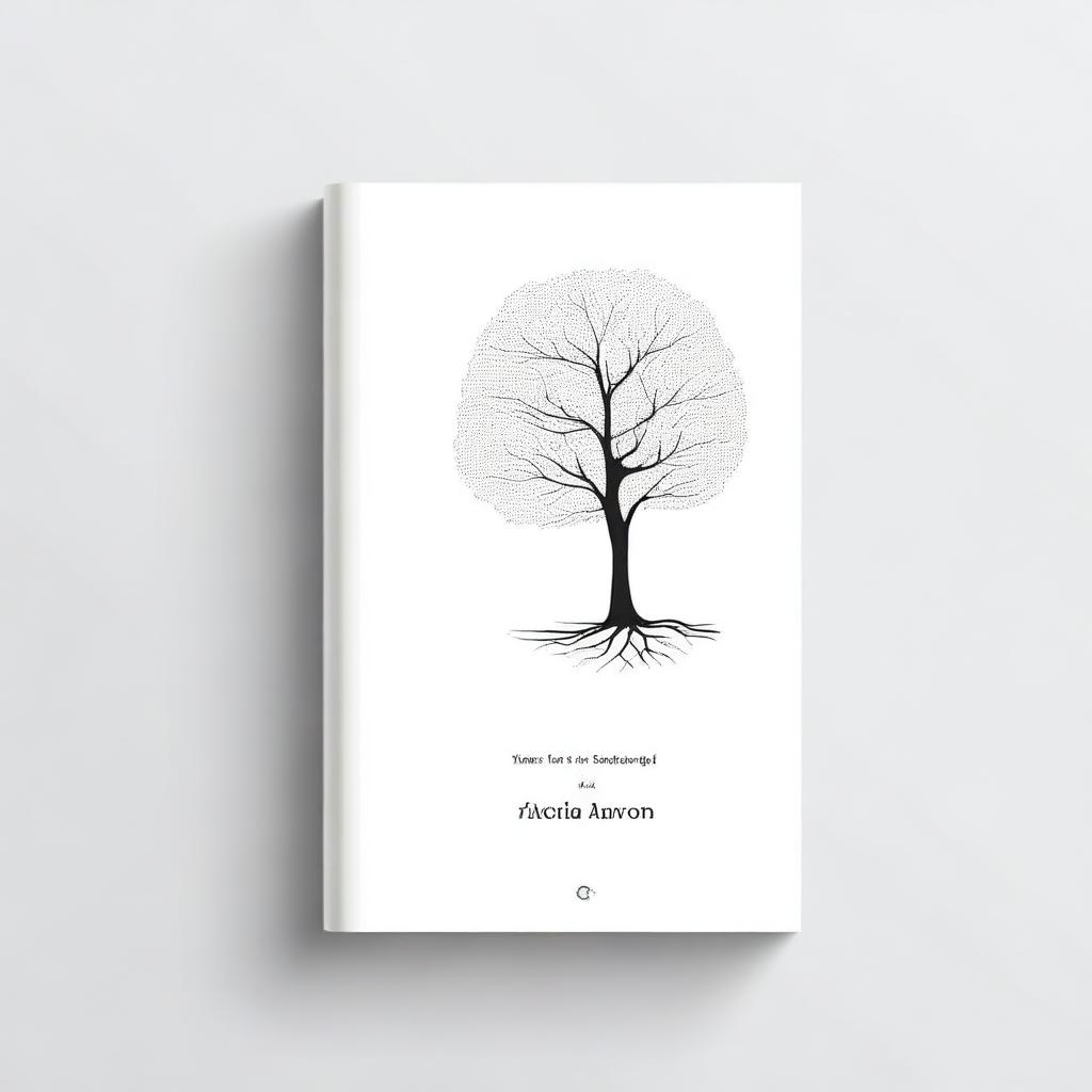 A simple book cover with an outline of a path leading to a tree