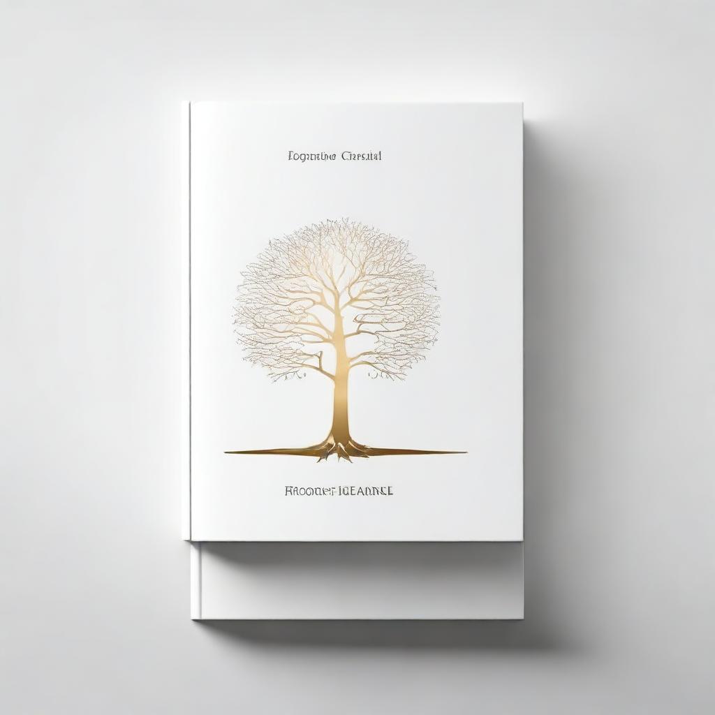 A simple book cover design with a foil outline of a path leading to a tree