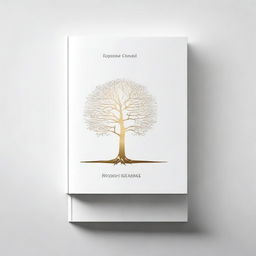 A simple book cover design with a foil outline of a path leading to a tree