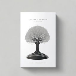 A simple book cover design with a foil outline of a path leading to a tree