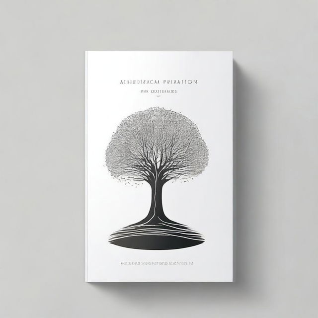 A simple book cover design with a foil outline of a path leading to a tree