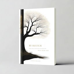 A simple book cover design with a foil outline of a path leading to a tree