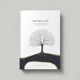 A simple book cover design with a foil outline of a path leading to a tree