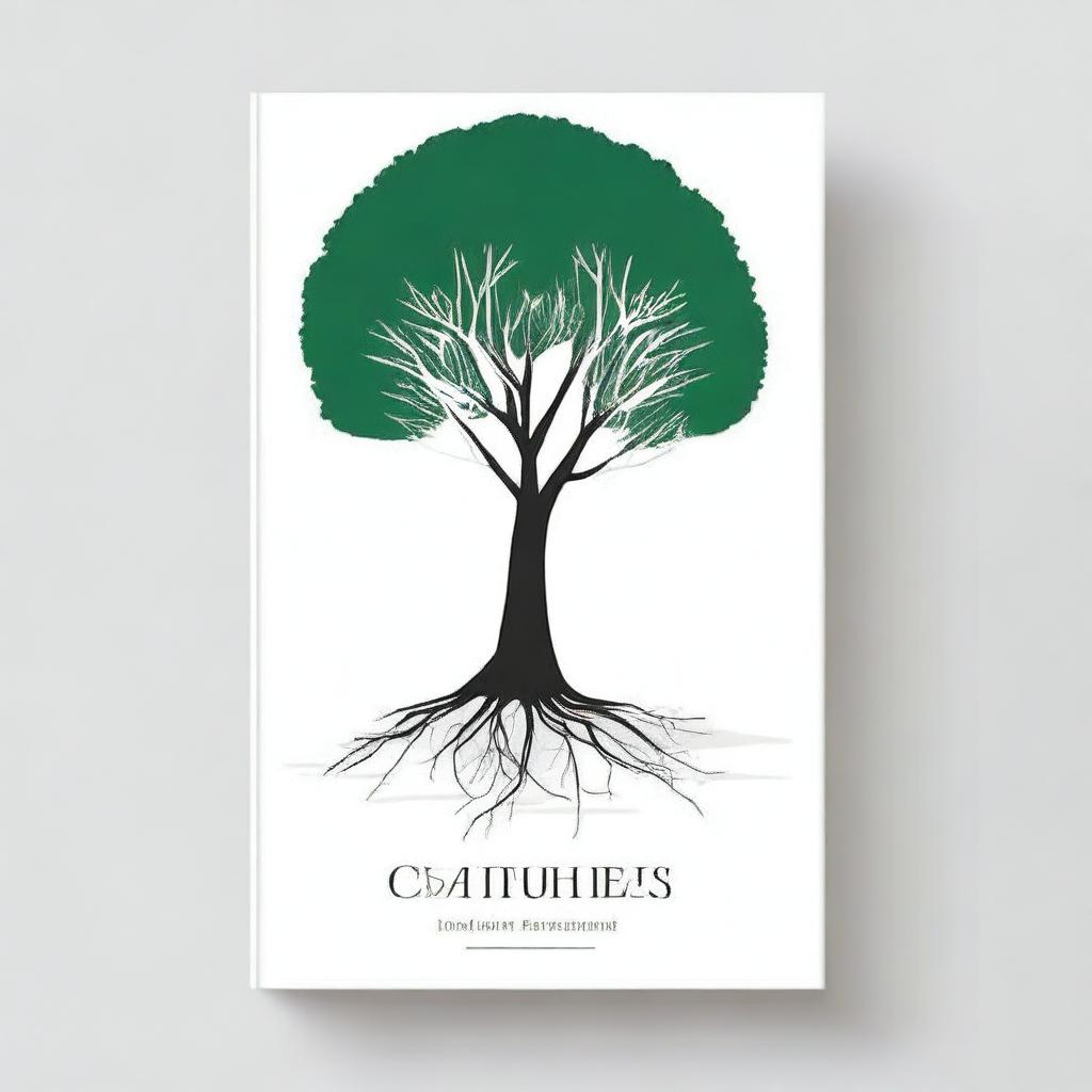 A simple book cover featuring an outline of a path leading to a tree