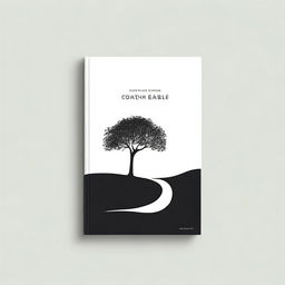 A simple book cover featuring an outline of a path leading to a tree