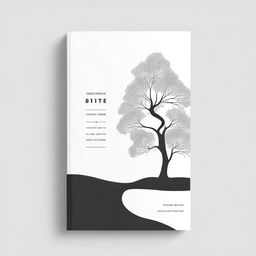 A simple book cover featuring an outline of a path leading to a tree