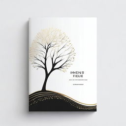 A simple book cover with a foil outline of a path leading to a tree, symbolizing growth and progress