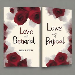 A modern book cover featuring themes of love and betrayal