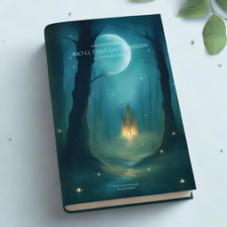 A captivating book cover featuring a mystical forest with a hidden path leading to an ancient castle