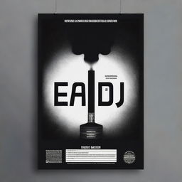 Create a noir style film poster with a dark, dramatic atmosphere