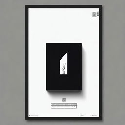 Design a minimalist black film poster with a single cigarette as the main motif