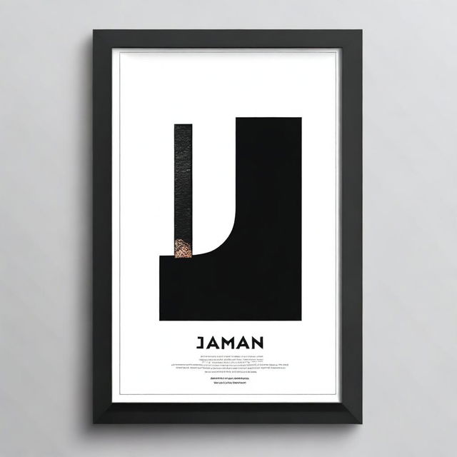 Create a black film poster with a minimalist design featuring a single cigarette as the main motif