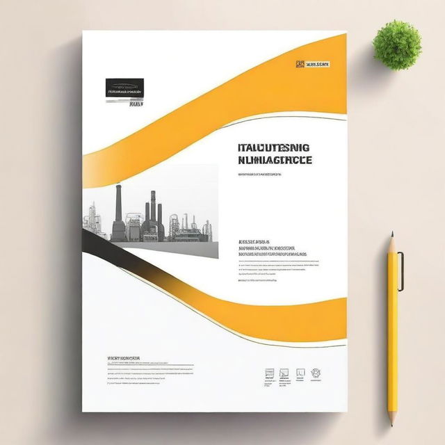 Design an A4 size cover page for a university assignment on the topic of industrial sensors and transducers