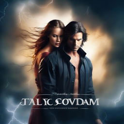 Create a book cover for a romance novel titled 'The Ally of the Storm'