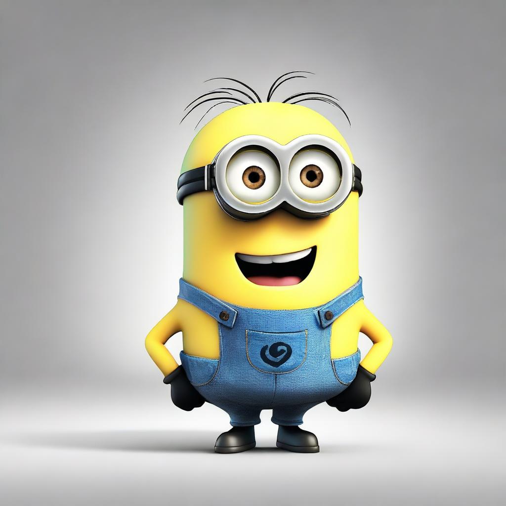 A Minion from the Despicable Me series with a shocked expression