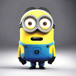 A Minion from the Despicable Me series with a shocked expression