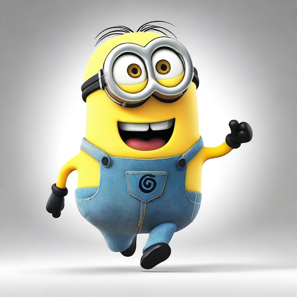 A Minion from the Despicable Me series walking