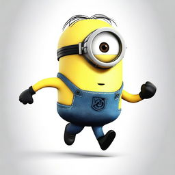 A Minion from the Despicable Me series walking