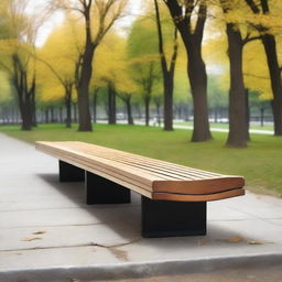 A long seat designed for multiple people to sit on