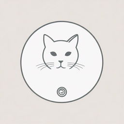 An elegant, minimalist line art logo of a cat encased within a circle, symbolizing the potential to create a better world.