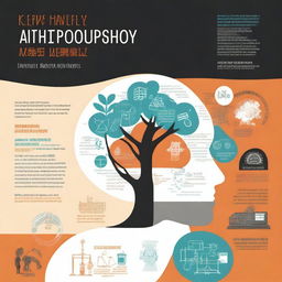 Create a student book cover for a textbook on Anthropology titled 'Learning Anthropology: A Science Technology Society Approach' by Lisna Sandora