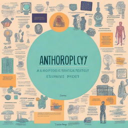 Create a student book cover on Anthropology that illustrates learning anthropology using the science technology society approach